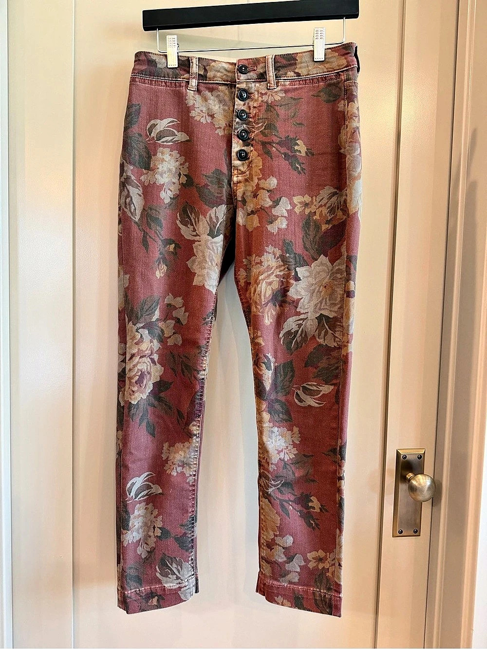 Pilcro High-Rise Slim Floral Skinny Jeans